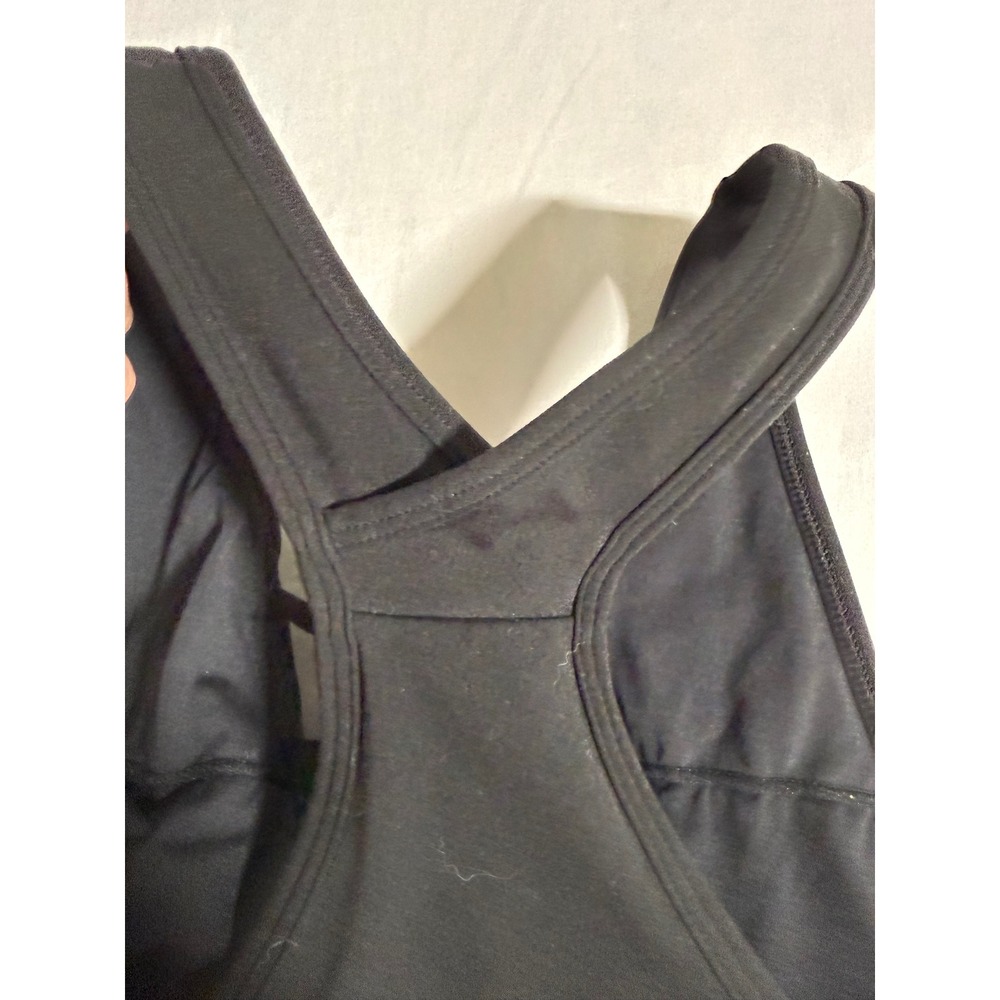 Zyia Active Womens Black Strappy V-Neck Racerback Sports Bra Size Large - Picture 5 of 8